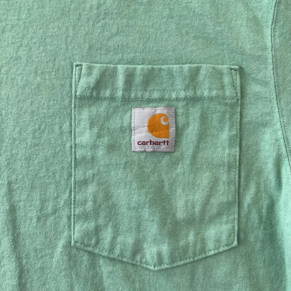 Carhartt Mens Loose Fit Short Sleeve Pocket T-Shirt Sage Green Small K87 Tee - Picture 3 of 7